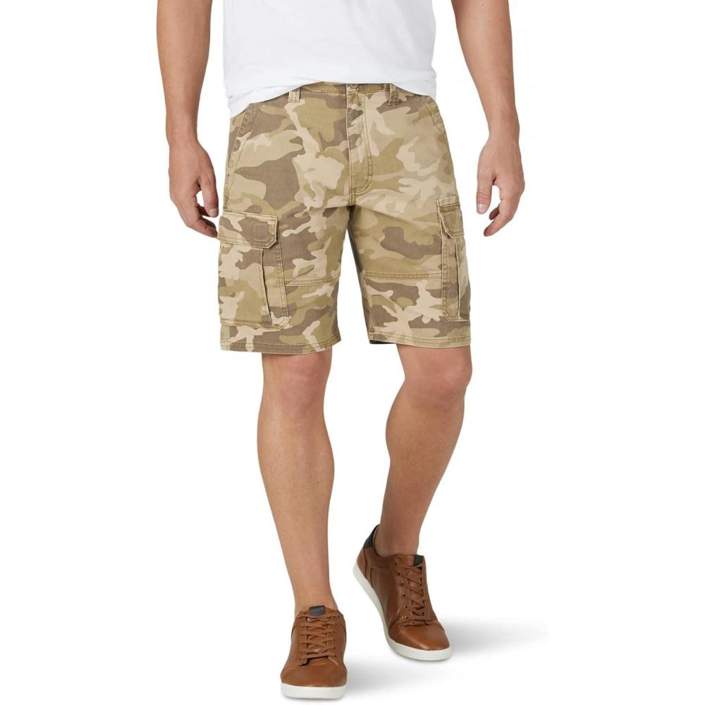 imageWrangler Authentics Mens Classic Cargo Stretch ShortJungle Elmwood Camo