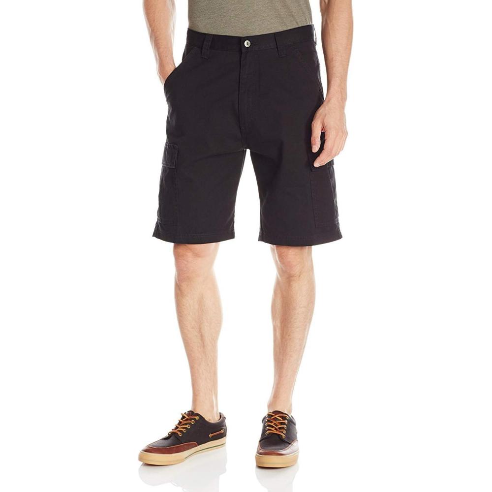 imageWrangler Authentics Mens Classic Relaxed Fit Cargo ShortBlack Twill