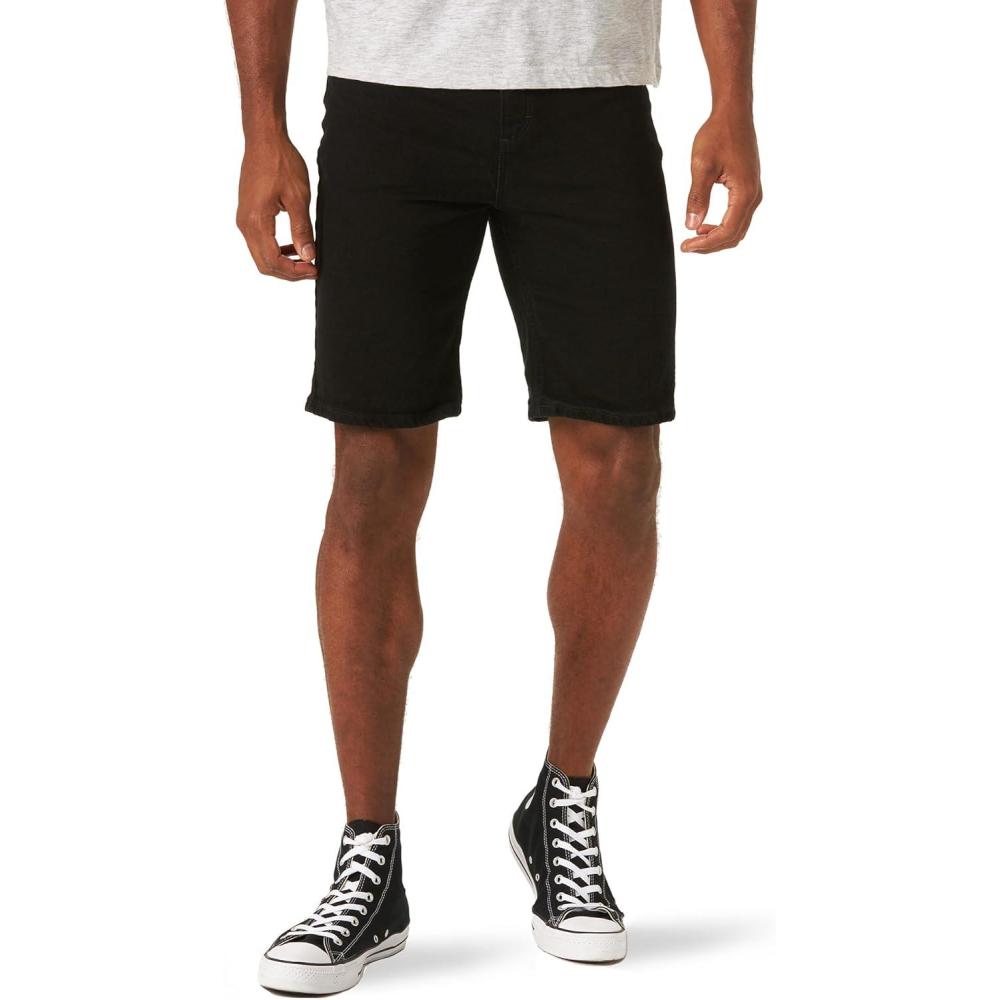 imageWrangler Authentics Mens Classic Relaxed Fit Five Pocket Jean ShortJet Black