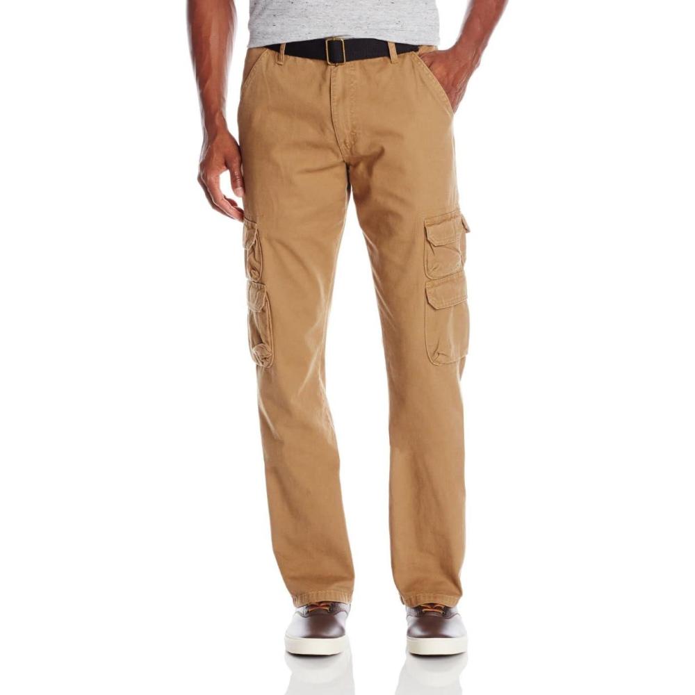 imageWrangler Authentics Mens Premium Relaxed Fit Straight Leg Cargo PantAcorn Twill