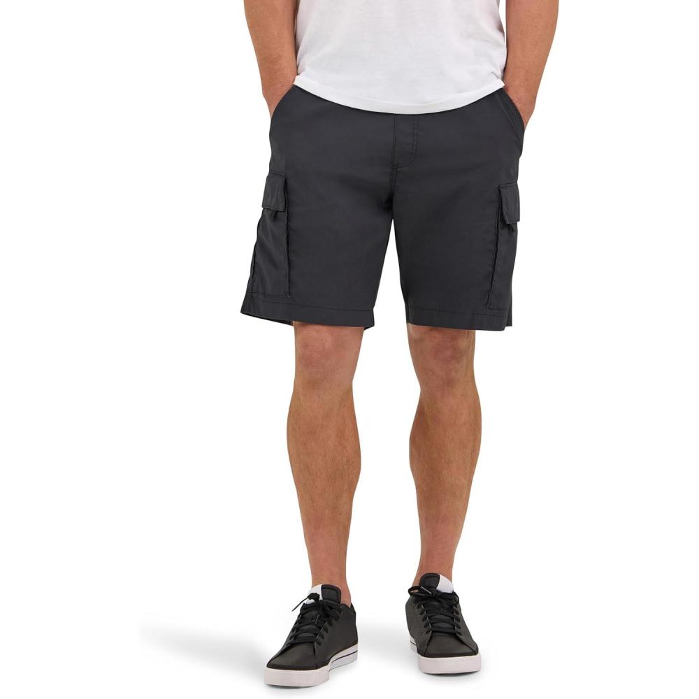 imageWrangler Authentics Mens Pullon Cargo ShortJet Black