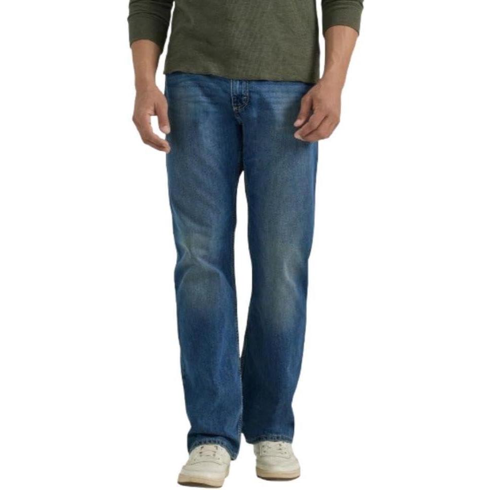 imageWrangler Authentics Mens Relaxed Fit Boot Cut JeanMedium Indigo