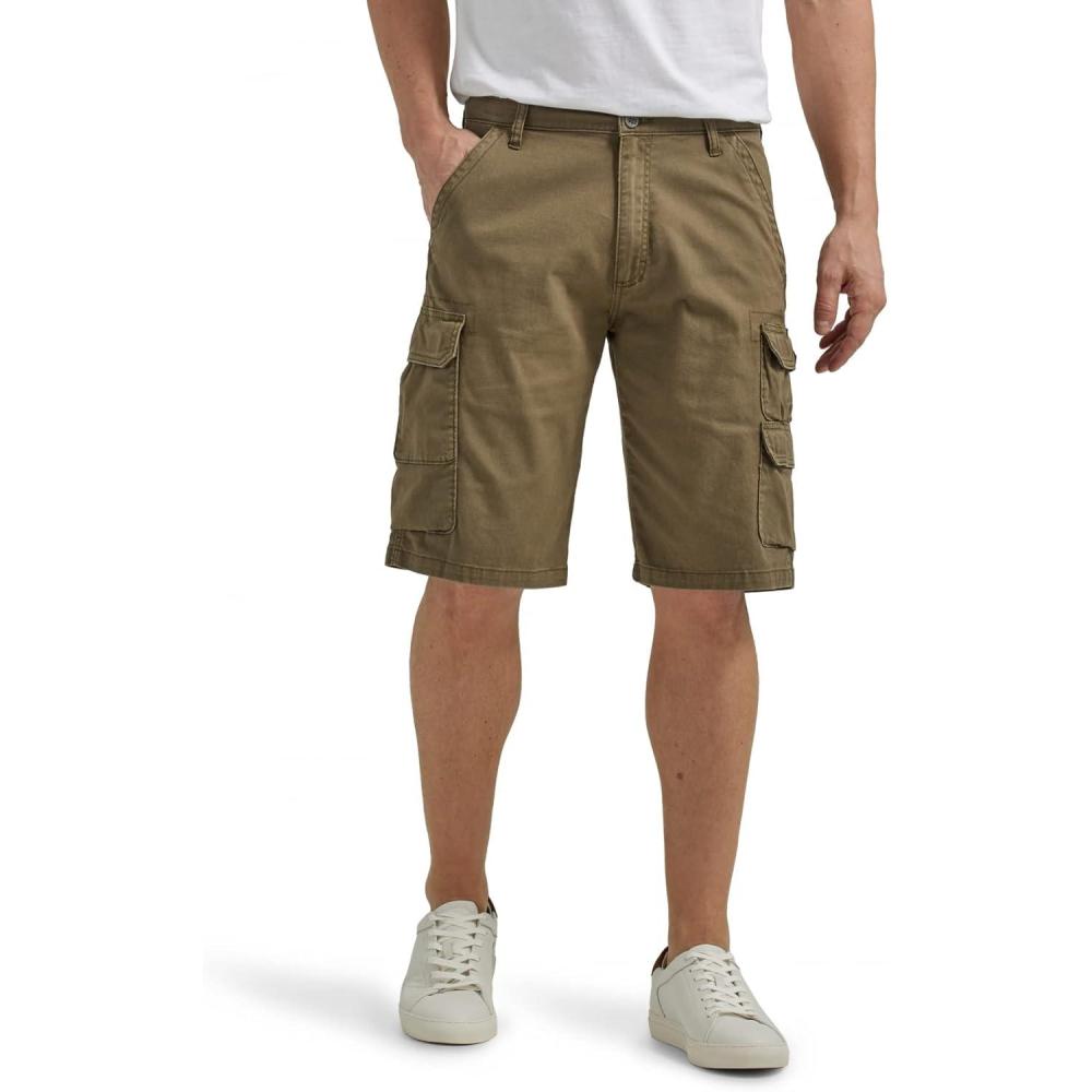 imageWrangler Authentics Mens Stretch Twill Cargo ShortsPine Green