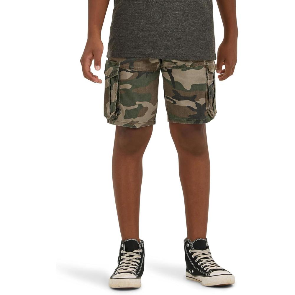 imageWrangler Boys Charge Cargo ShortJungle Green Camo