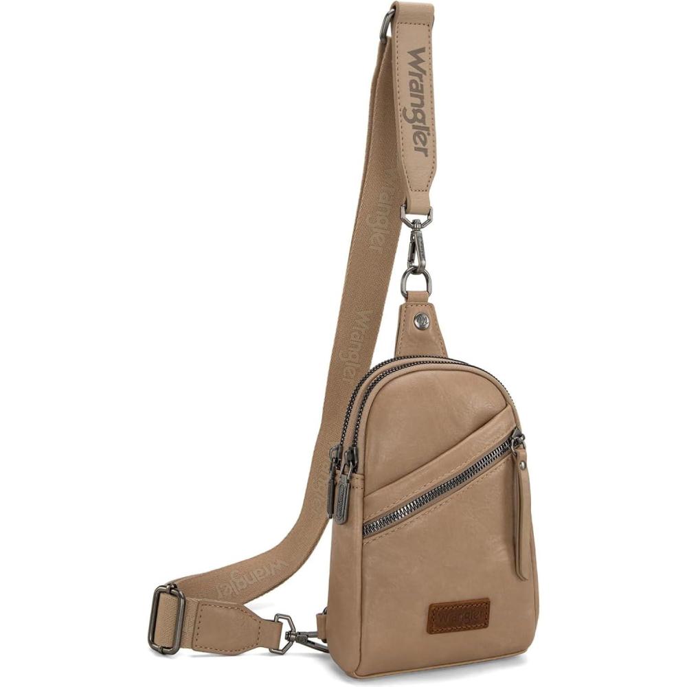 imageWrangler Crossbody Sling Bag for Women Fanny Packs Chest Bags for TravelUrbankhaki