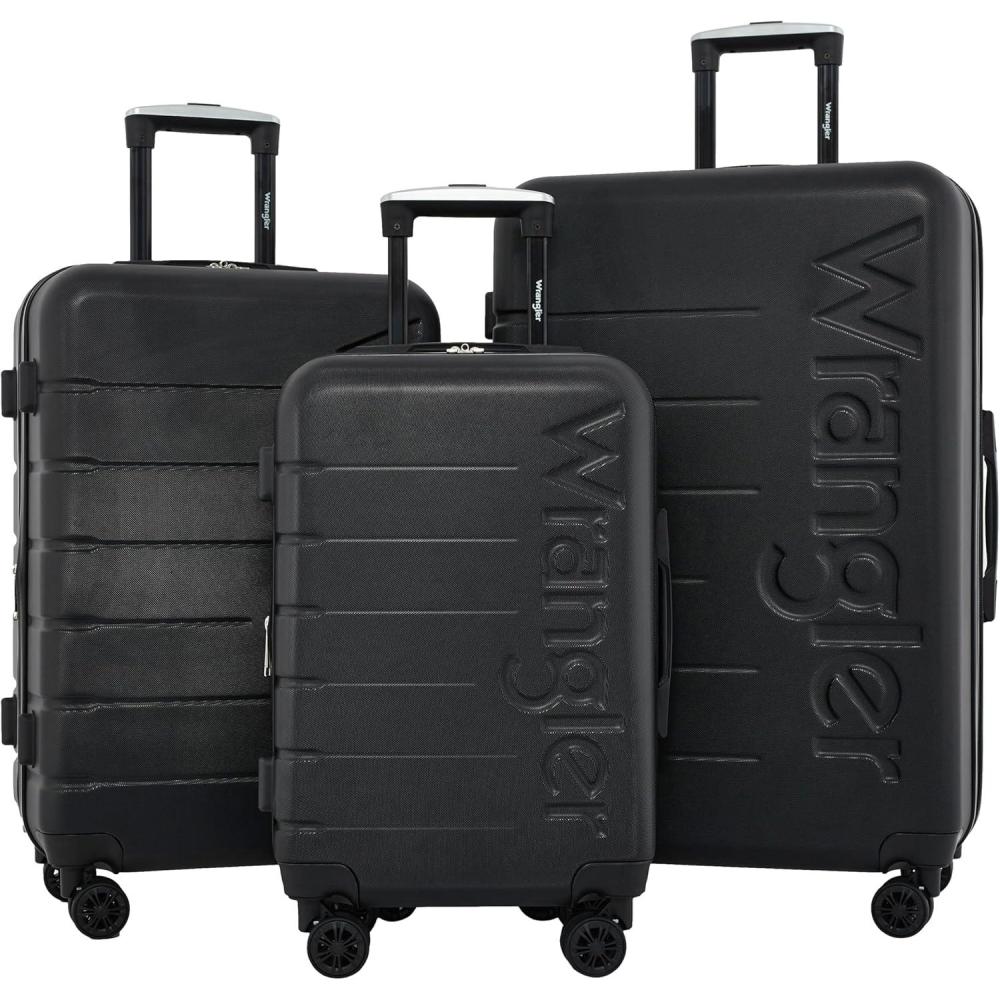 imageWrangler Maverick 3 Piece Luggage Set Blue HeavenBlack