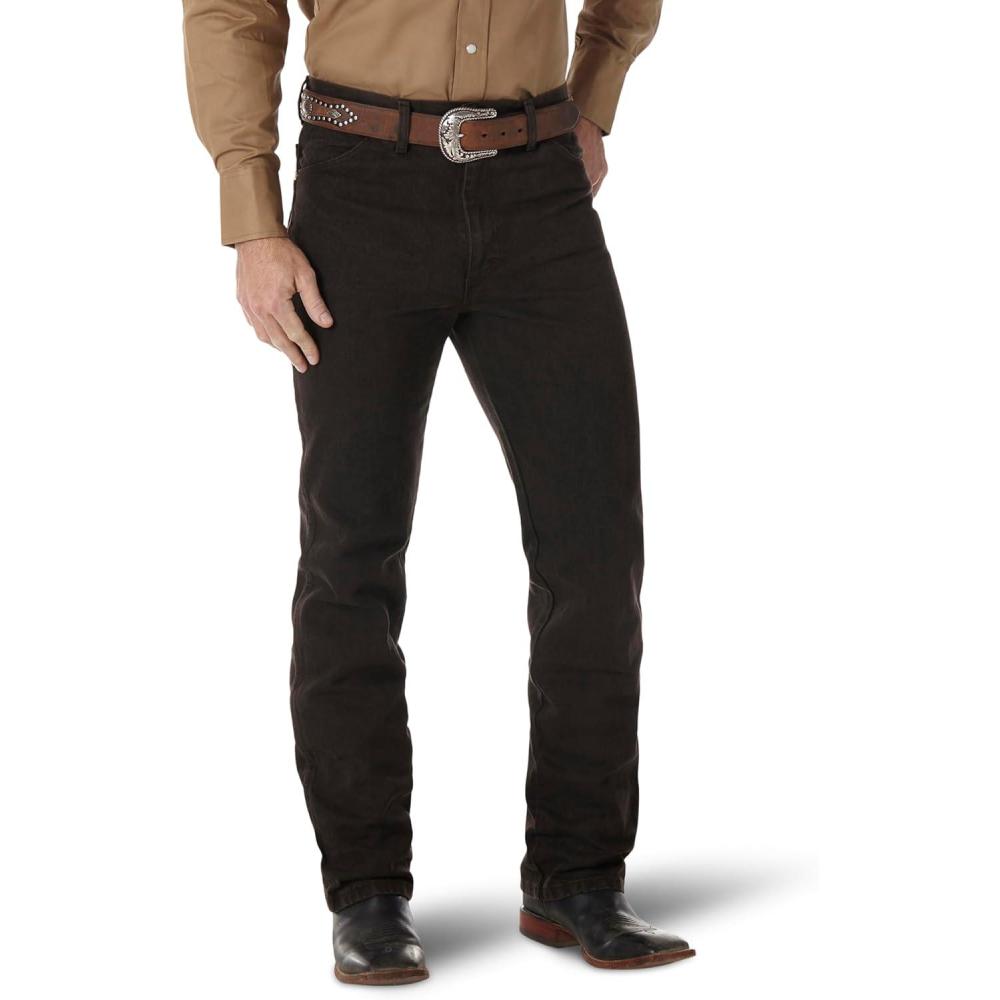 imageWrangler Mens 0936 Cowboy Cut Slim Fit JeanBlack Chocolate