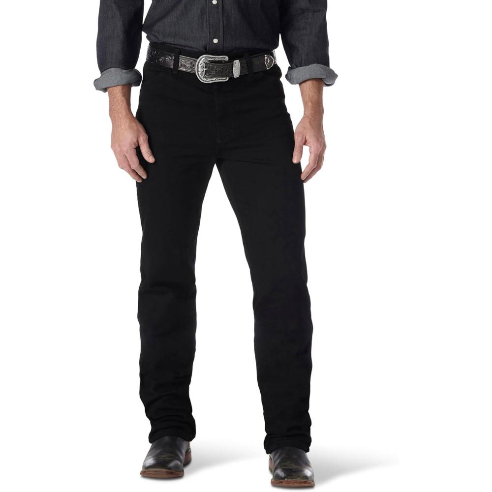 imageWrangler Mens 0936 Cowboy Cut Slim Fit JeanShadow Black