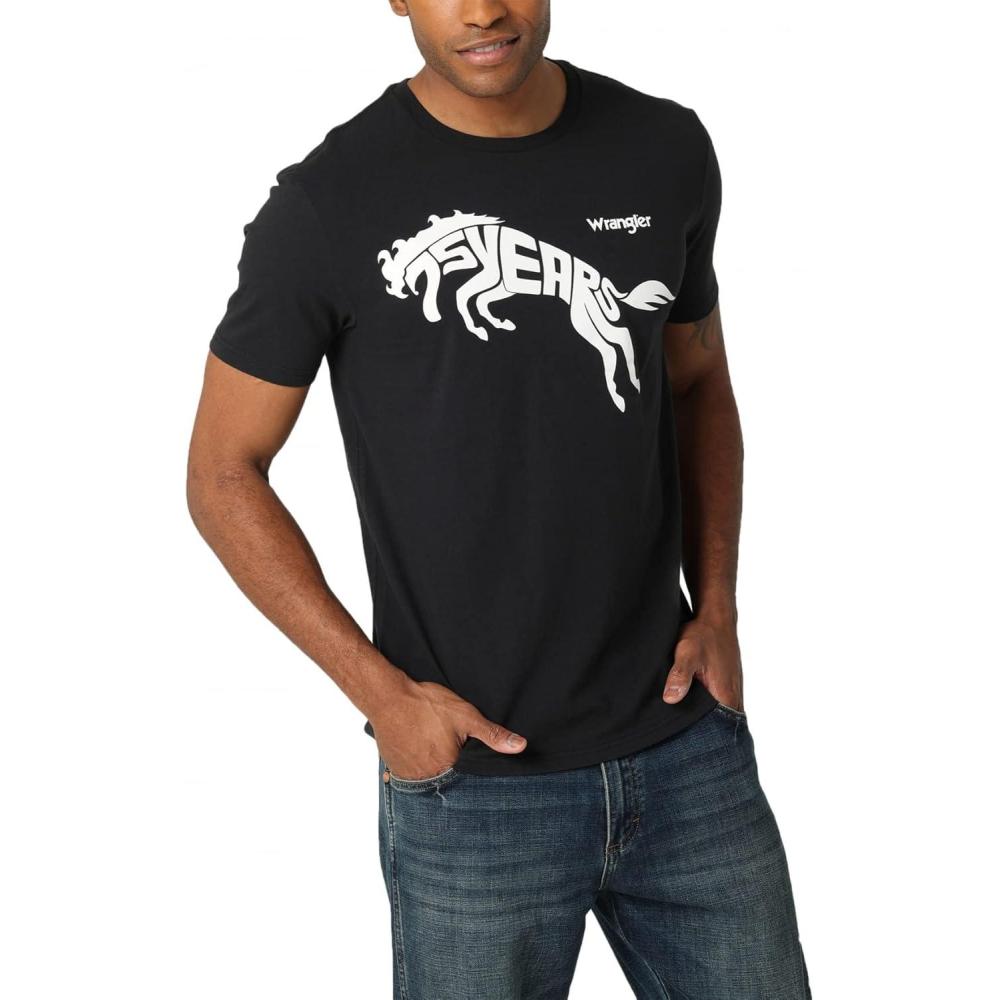 imageWrangler Mens 75th Anniversary TShirtBlack