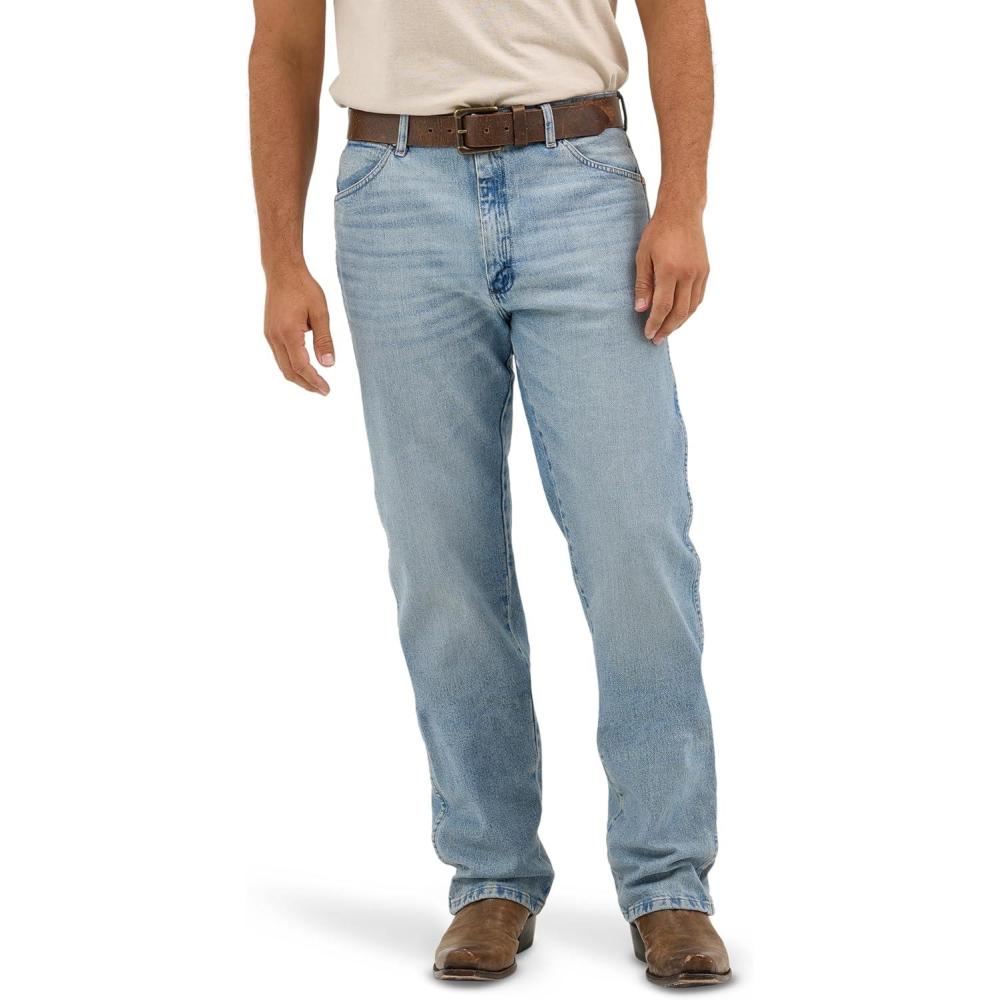 imageWrangler Mens Cowboy Cut Original Fit Active Flex JeansAuthentic Blue