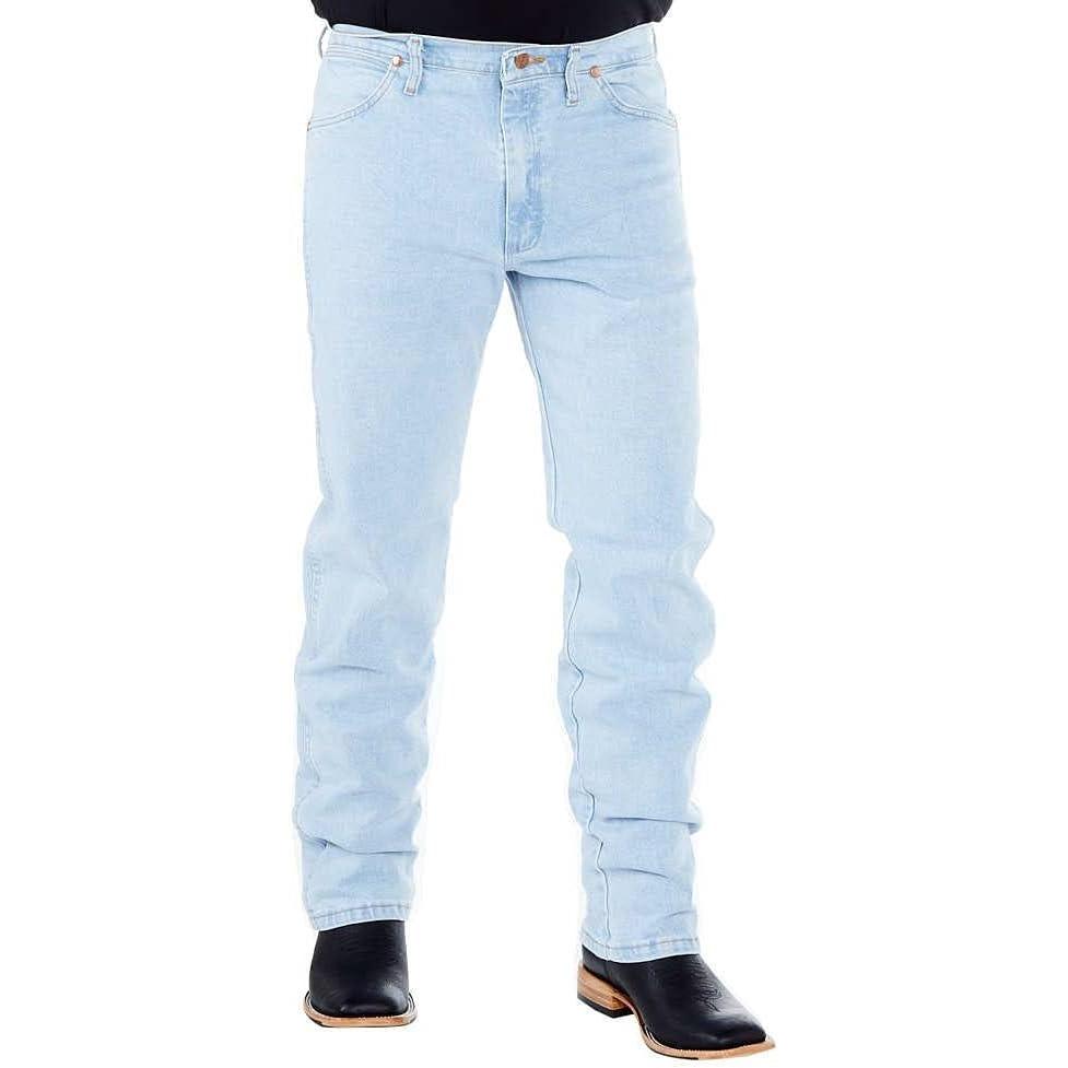 imageWrangler Mens Cowboy Cut Original Fit Active Flex JeansBleach