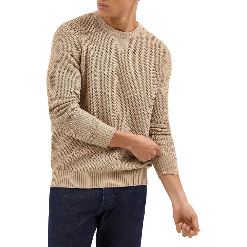 imageWrangler Mens Crewneck Pullover SweaterTimberwolf