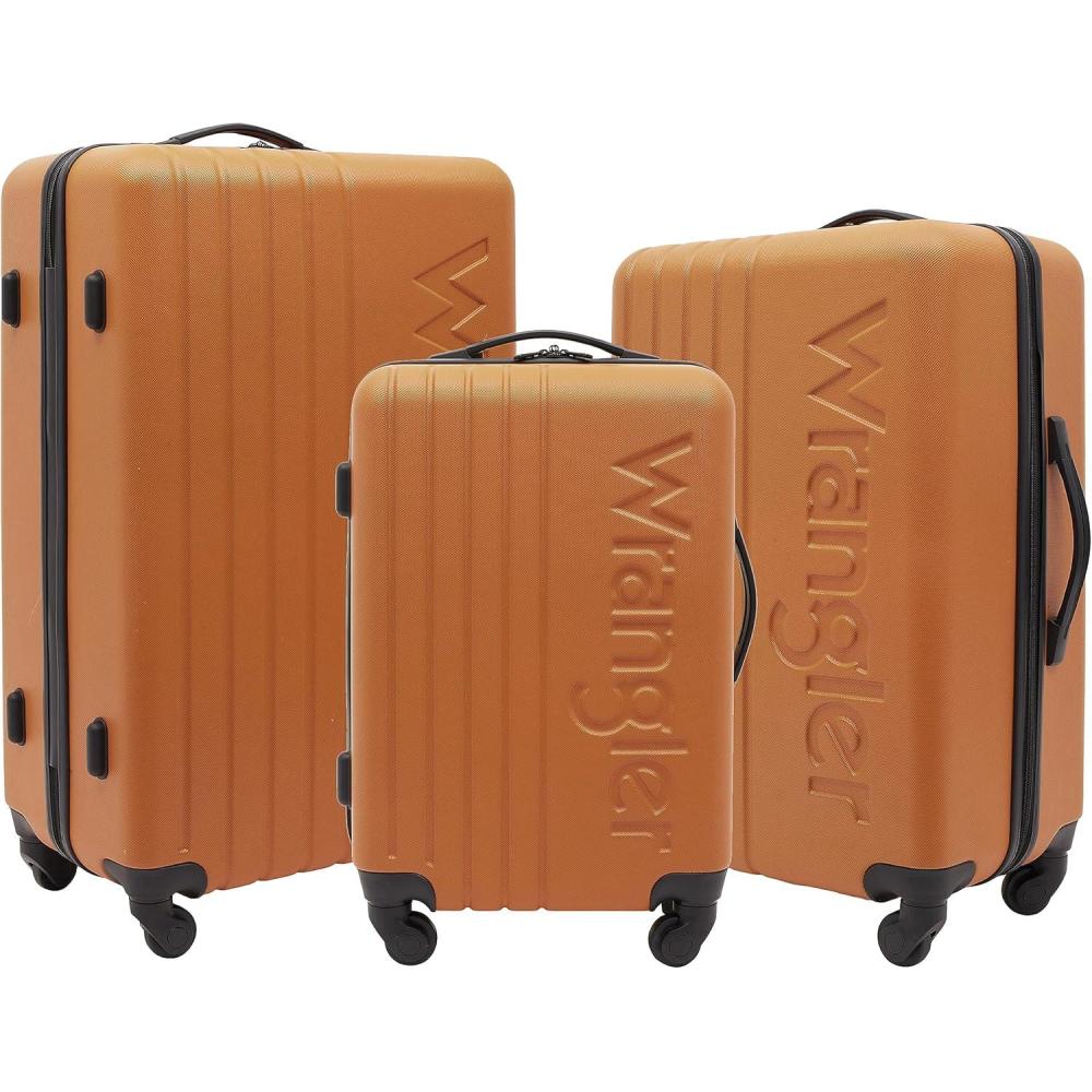 imageWrangler Quest Luggage Set Granite Gray 3 Piece Set 30quot26quot22quotMaple Autumn