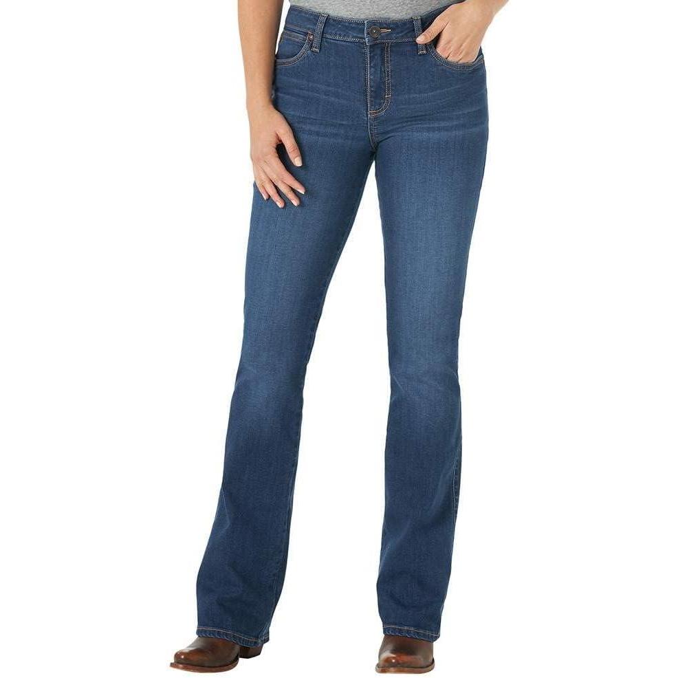 imageWrangler Womens Aura Instantly Slimming Mid Rise Boot Cut JeanJennifer