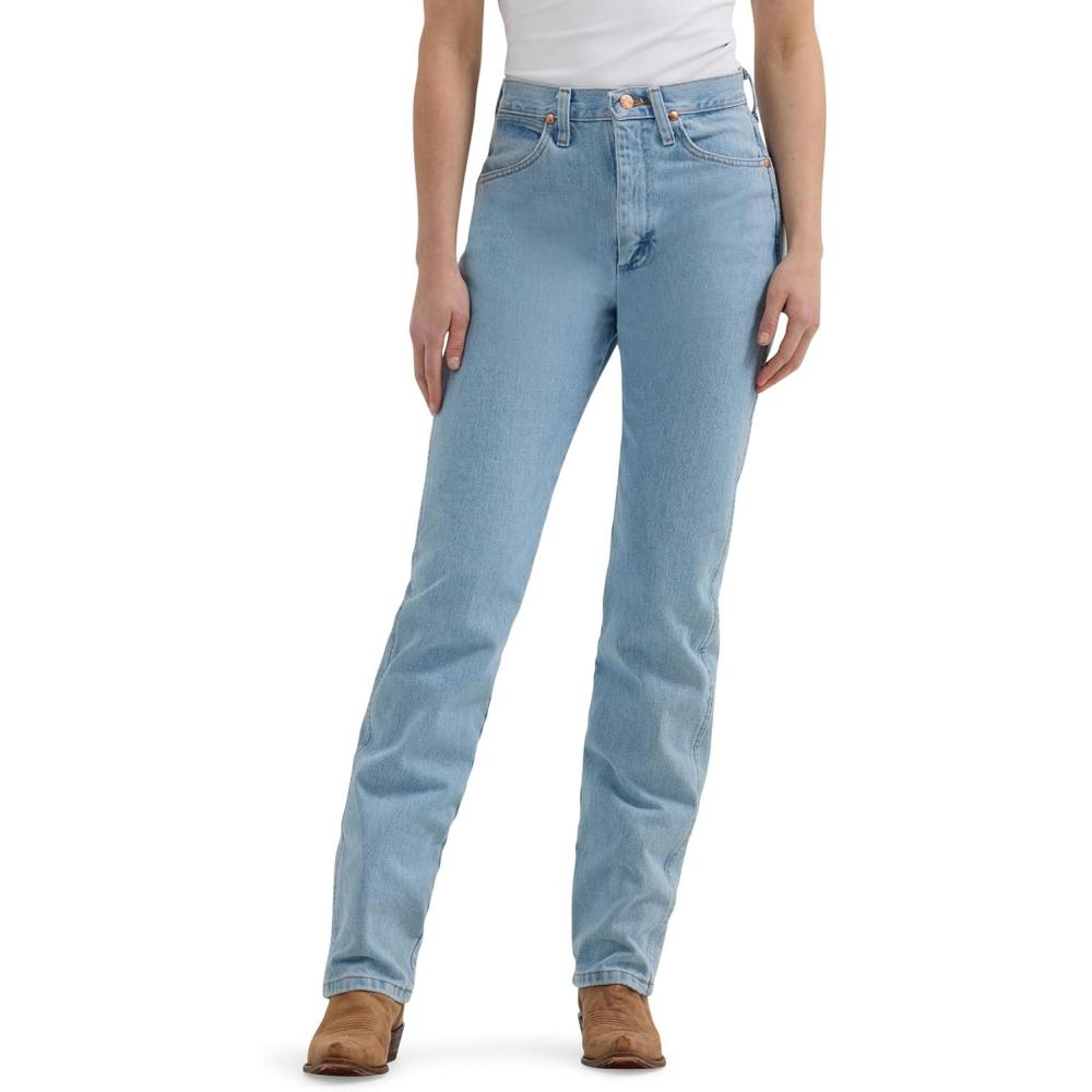 imageWrangler Womens Cowboy Cut Slim Fit Jean BleachBleach