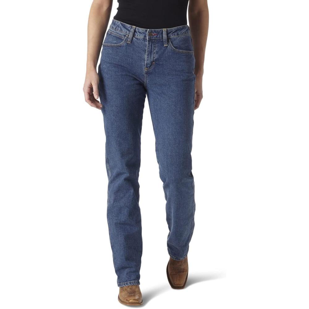 imageWrangler Womens Cowgirl Cut Slim Fit High Rise Stretch JeanStonewash