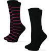 imageWrangler Womens Novelty Stripe Pattern Fashion Crew Socks 2 PackFuschia