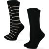 imageWrangler Womens Novelty Stripe Pattern Fashion Crew Socks 2 PackSand
