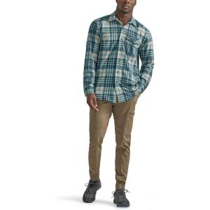 ATG Men’s Campsite Button-Down Plaid Shirt(Cedar)