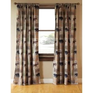 CARSTENS, INC. Printed Curtain Panel Set, Wrangler Western, 2 Panels (54″ x 84″ Each), Vintage Cowboy(Lake Country)