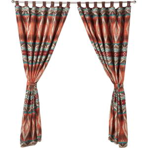 CARSTENS, INC. Woven Chenille Curtain Panel Set, 2 Panels (54″ x 84″ Each), Wrangler Mesa Daybreak(Mojave Sunset)