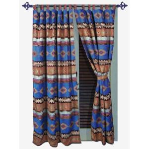 CARSTENS, INC. Woven Chenille Curtain Panel Set, 2 Panels (54″ x 84″ Each), Wrangler Mesa Daybreak(Sierra)