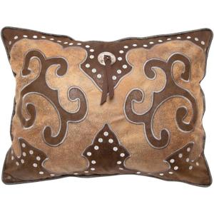 Carstens, Inc. Wrangler Chaps Southwestern 16″x20″ Throw Pillow, Brown