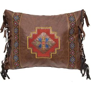 Carstens, Inc. Wrangler Santa Fe Southwestern 16″x20″ Throw Pillow, Brown
