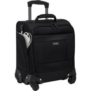 Wrangler 17″ Underseat Spinner Carry-On Luggage, Mocha(Black)