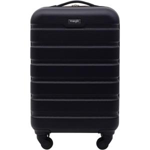 Wrangler 20″ Spinner Carry-On Luggage, Deep Depth(Black)