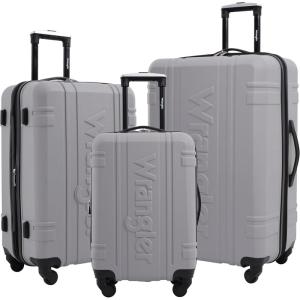 Wrangler 3 Piece Astral Travel Luggage Set, Fog(Sharkskin)