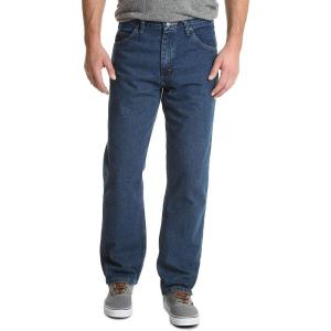 Wrangler Authentics Mens Classic 5-Pocket Relaxed Fit Cotton Jean(Dark Stonewash)