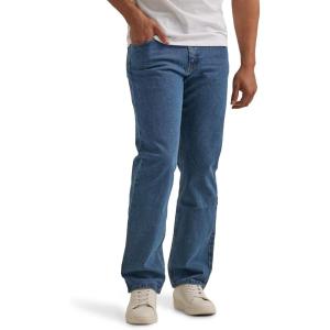 Wrangler Authentics Mens Classic 5-Pocket Relaxed Fit Flex Jean(Dark Stonewash Flex)