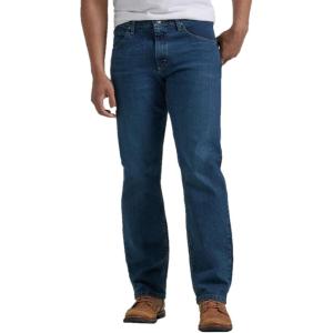 Wrangler Authentics Mens Classic 5-Pocket Relaxed Fit Flex Jean(Military Blue Flex)