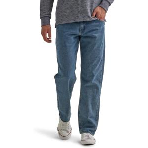Wrangler Authentics Mens Classic 5-Pocket Relaxed Fit Flex Jean(Vintage Blue Grey Flex)