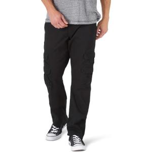 Wrangler Authentics Men’s Premium Relaxed Fit Straight Leg Cargo Pant(Black)