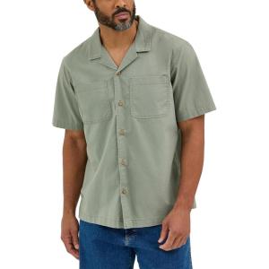 Wrangler Authentics Men’s Short Sleeve Camp Shirt(Sea Spray)