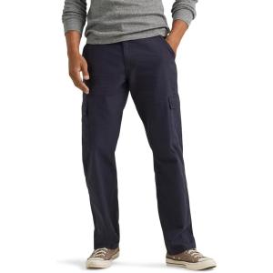 Wrangler Authentics Mens Twill Relaxed Fit Cargo Pant (Logan)(Navy Ripstop)