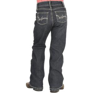 Wrangler Girls Boot Cut Jean with Embroidered Pockets(Blue)