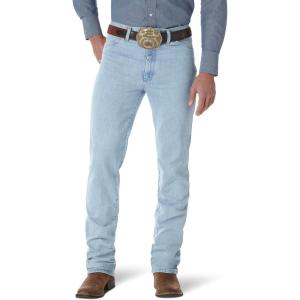 Wrangler Men’s 0936 Cowboy Cut Slim Fit Jean(Gold Buckle Bleach)