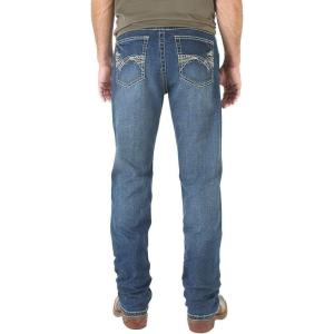 Wrangler Mens 44 Slim Straight Light Wash Jeans(Denim)
