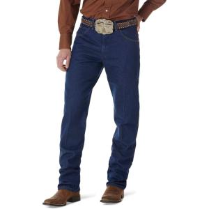 Wrangler Men’s Cowboy Cut Relaxed Fit Jeans(Prewashed Indigo)