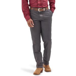 Wrangler Men’s Flat Front Casual Khaki Pants(Charcoal)