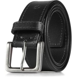 Wrangler Men’s Leather Belt, Country Casual Every Day Belt for Jeans(Black)