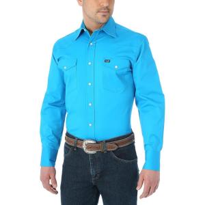 Wrangler Men’s Premium Performance Advanced Comfort Workshirt(Blue)