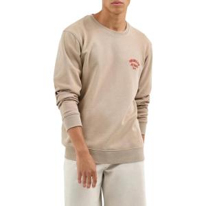 Wrangler Men’s Small Logo Crew Sweatshirt(Timberwolf)