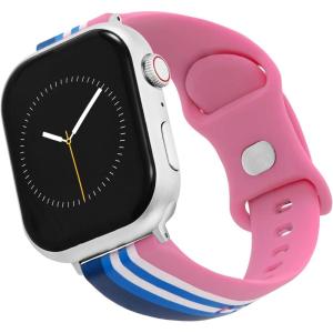 Wrangler® Mulit-Striped Silicone Band for Apple Watch®, Fits all Apple Watch® Series and Sizes(Sunset Stripe)