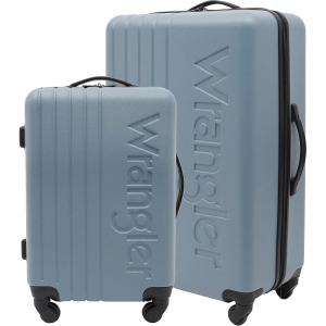 Wrangler Quest Luggage Set, Granite Gray, 3 Piece Set (30″/26″/22″)(Winter Sky)
