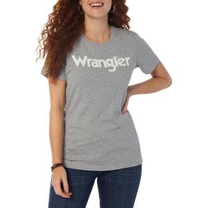 Wrangler Short Sleeve Fitted Graphic T-Shirt, Heather Grey, Medium