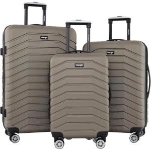 Wrangler Tahoe 3 Piece Spinner Luggage Set, Black(Desert Taupe)